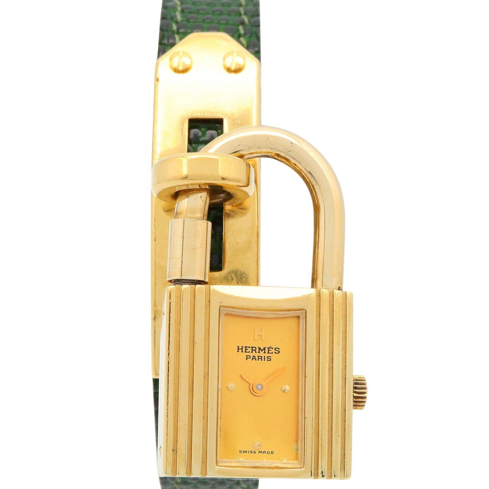 ケリーウォッチ レディース 腕時計 クオーツ GP リザード革 ゴールド