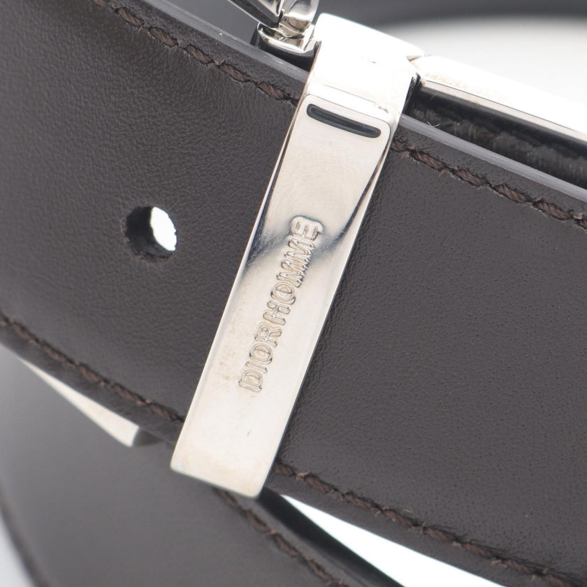 ベルト レザー ブラック リバーシブル ディオールオム – RECLO