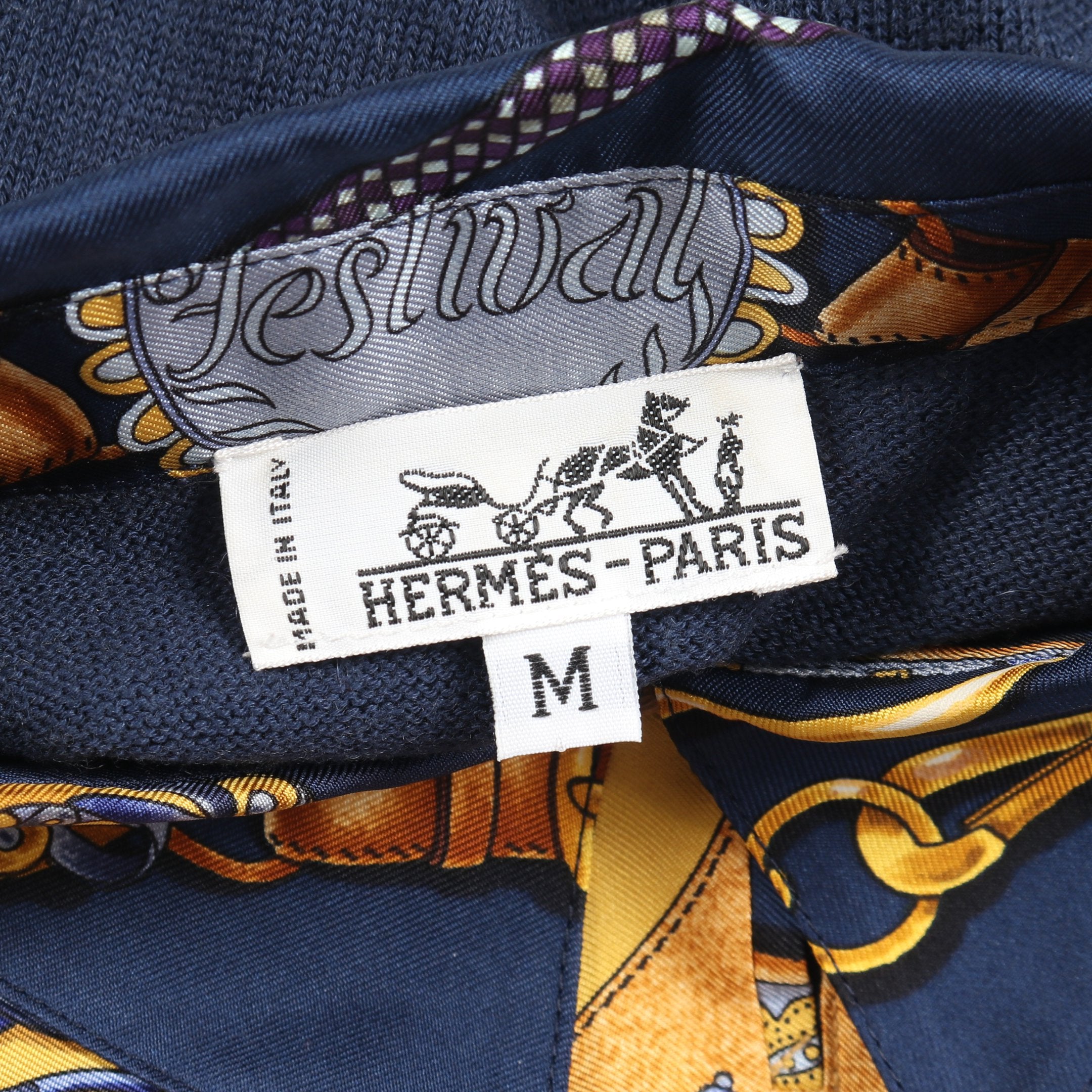 ニット シャツ スカーフ チェーン シルク コットン カシミヤ ネイビー