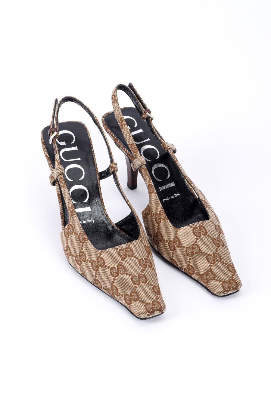 Gucci GG Logo Slingback Pumps – Recess
