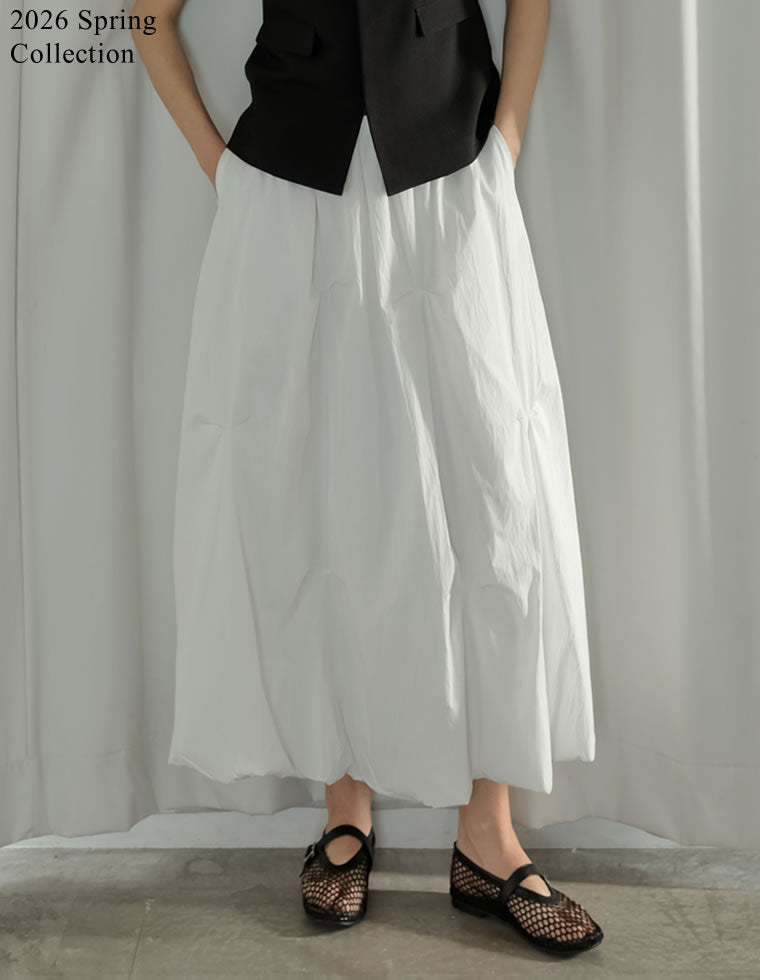 ツマミタックタフタバルーンスカート - スカート通販 | 人気レディース