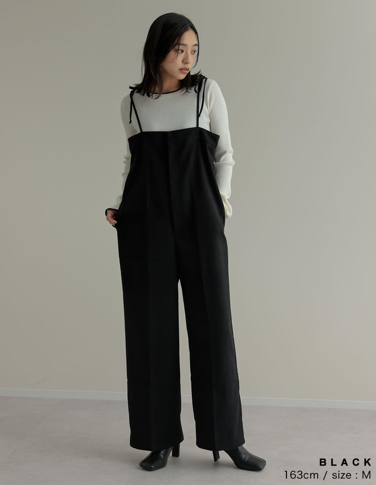 ウールタッチリボンサロペット - オールインワン通販 | 人気レディース