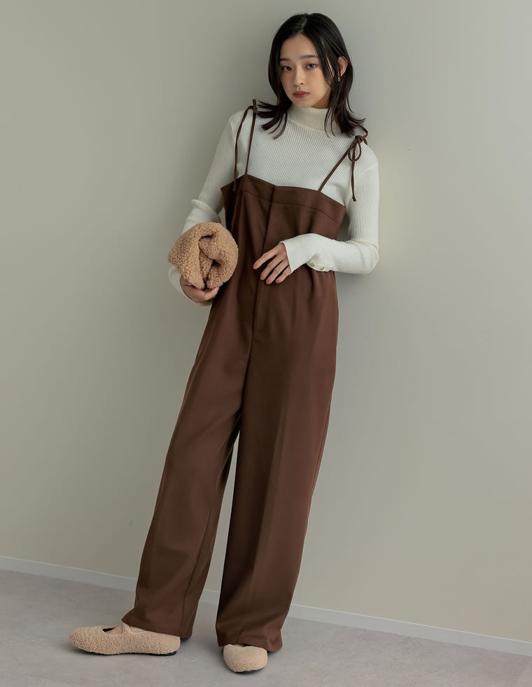 ウールタッチリボンサロペット - オールインワン通販 | 人気レディース