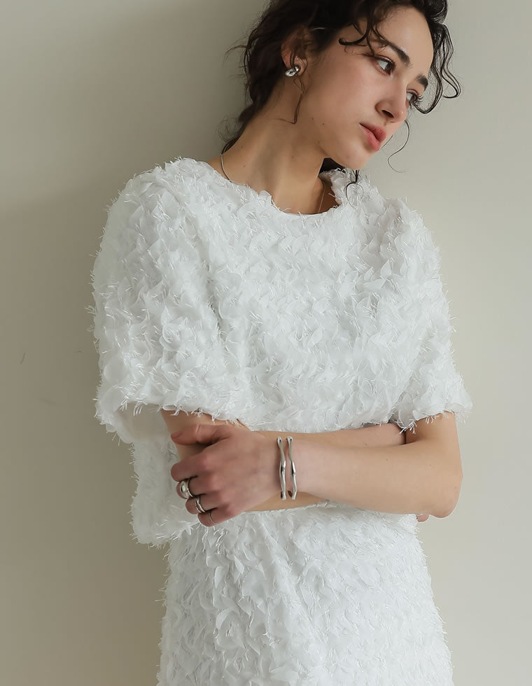 フラワージャガードブラウス - トップス通販 | 人気レディース