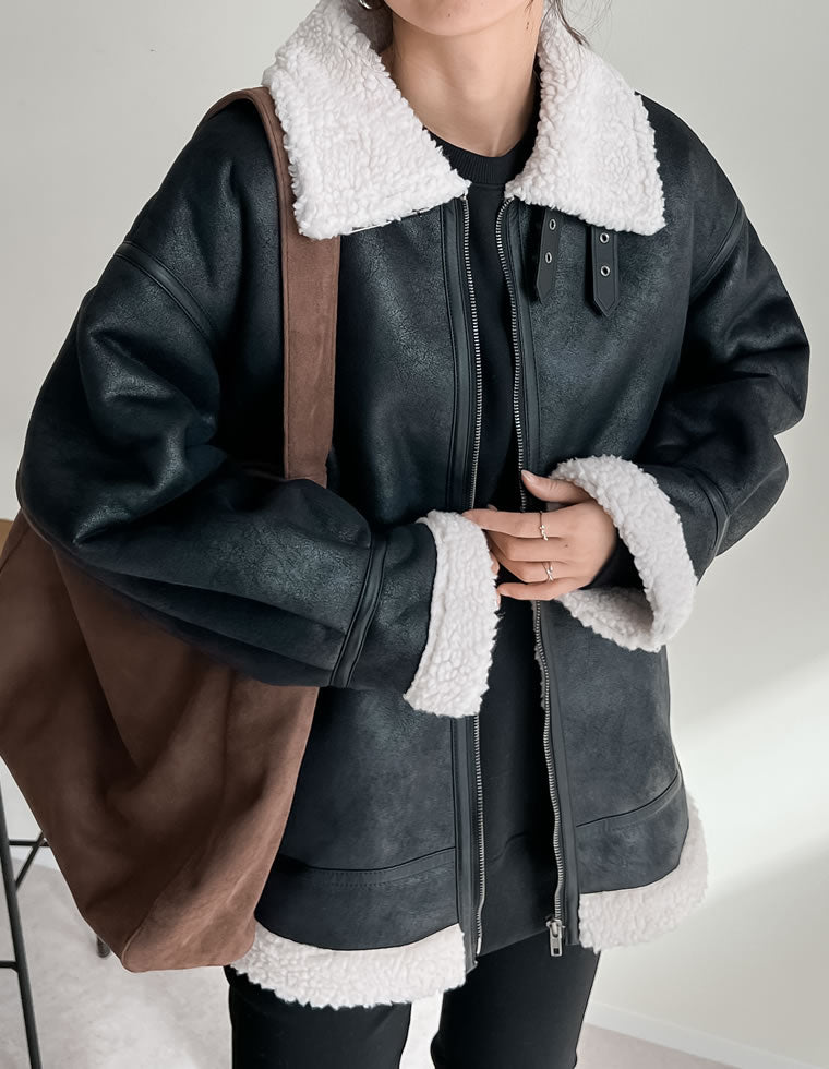 フェイクレザーボンバージャケット - ジャケット/アウター通販 | 人気