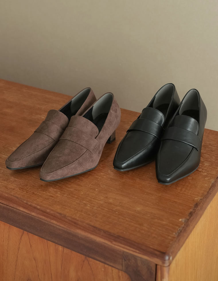 ポインテッドトゥヒールローファー - シューズ通販 | 人気レディース