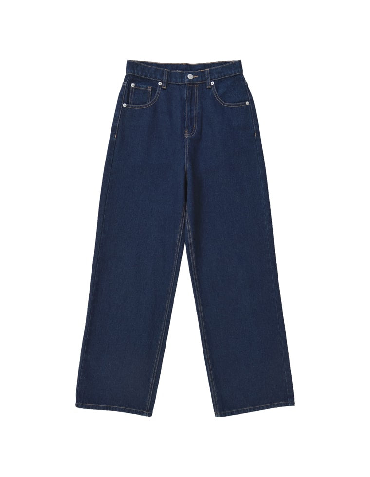コットンデニムハイウエストワイドパンツ - パンツ通販 | 人気