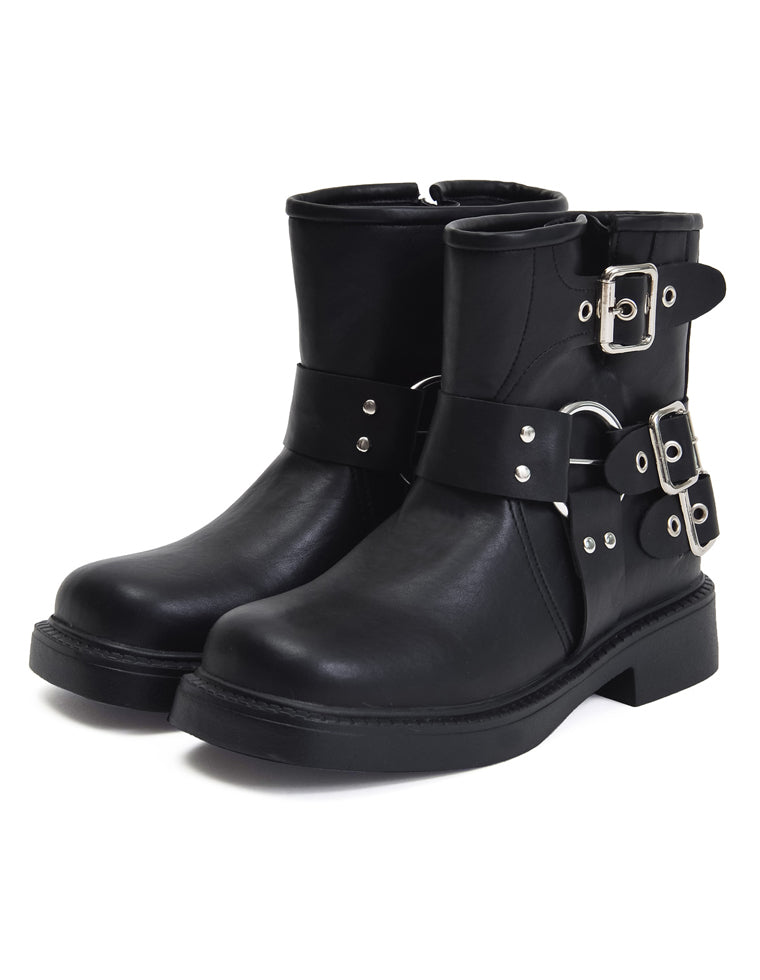 バックルデザインミドルエンジニアブーツ - シューズ通販 | 人気