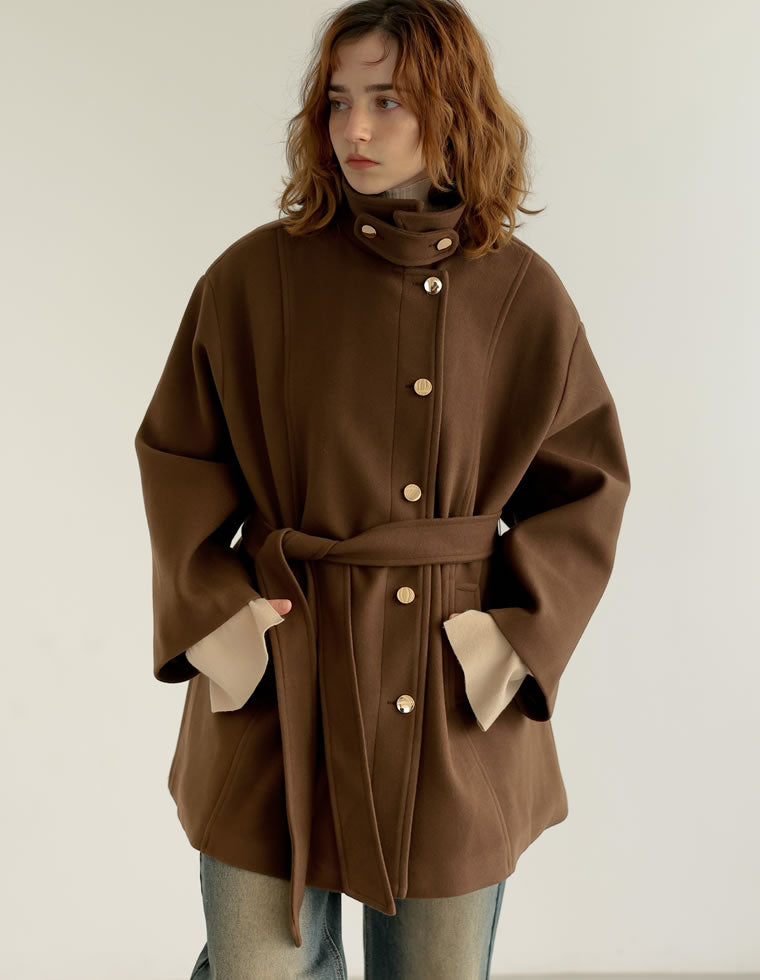 マルチウェイポンチョ風ミドルコート - ジャケット/アウター通販