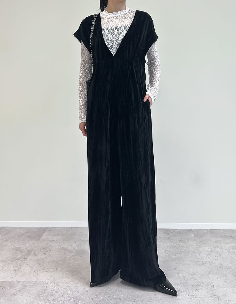 Vネック つなぎ/オールインワン | 人気レディースファッション通販