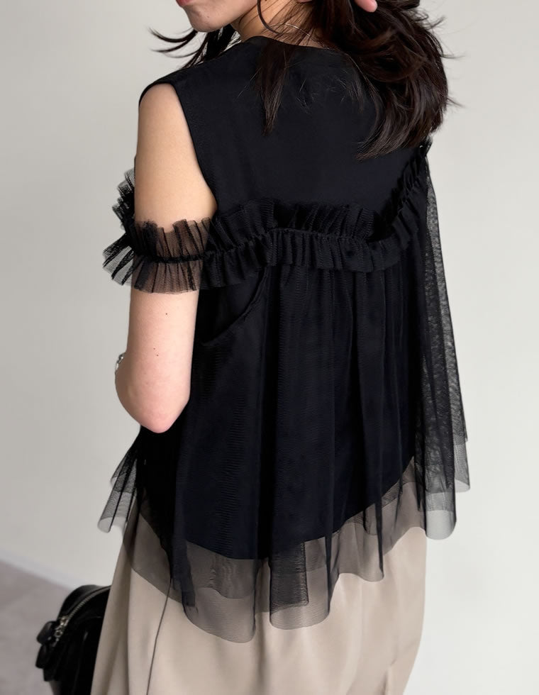 3WAYチュールノースリーブトップス - トップス通販 | 人気レディース