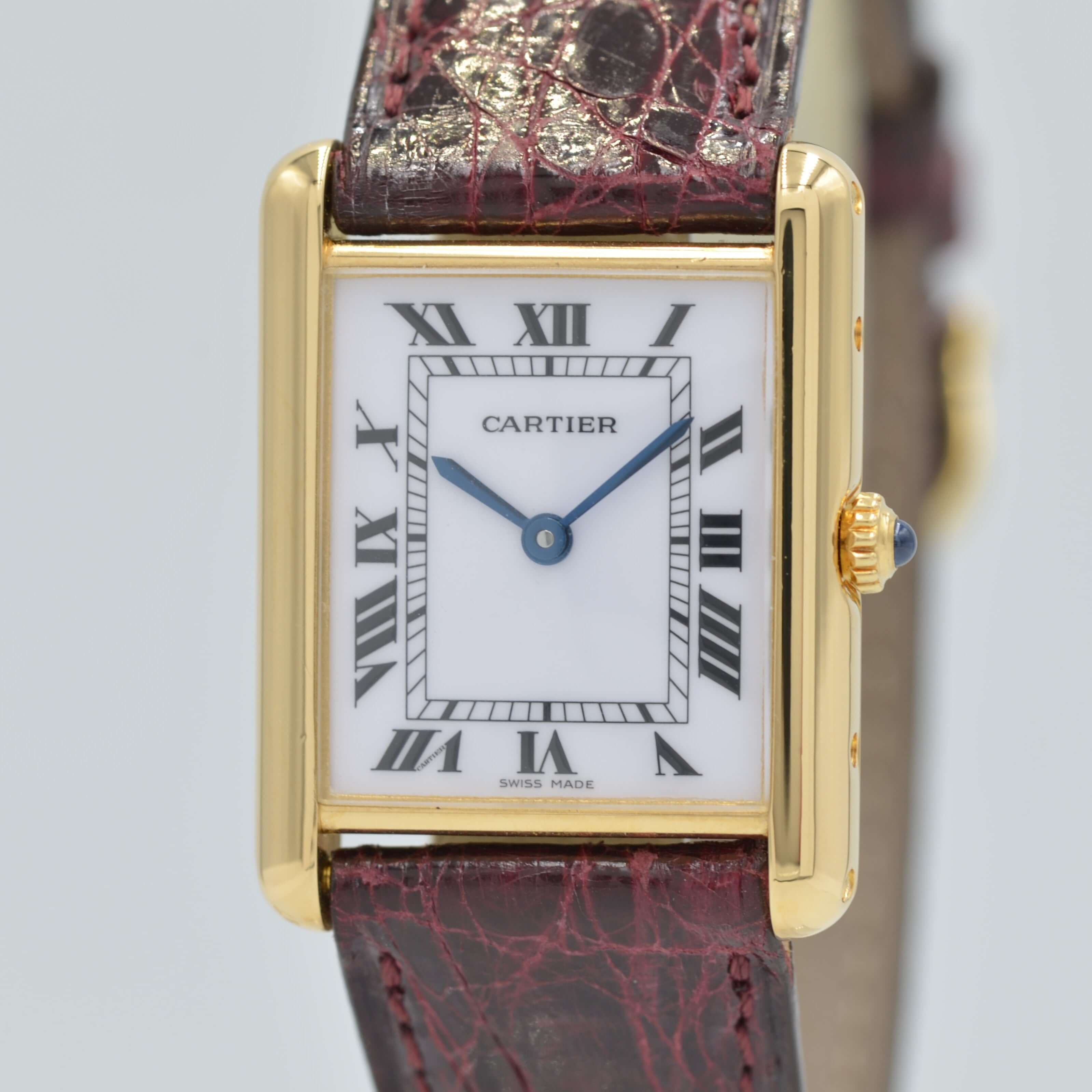 Cartier】カルティエタンクルイカルティエ LM 18KYG クォーツ 純正