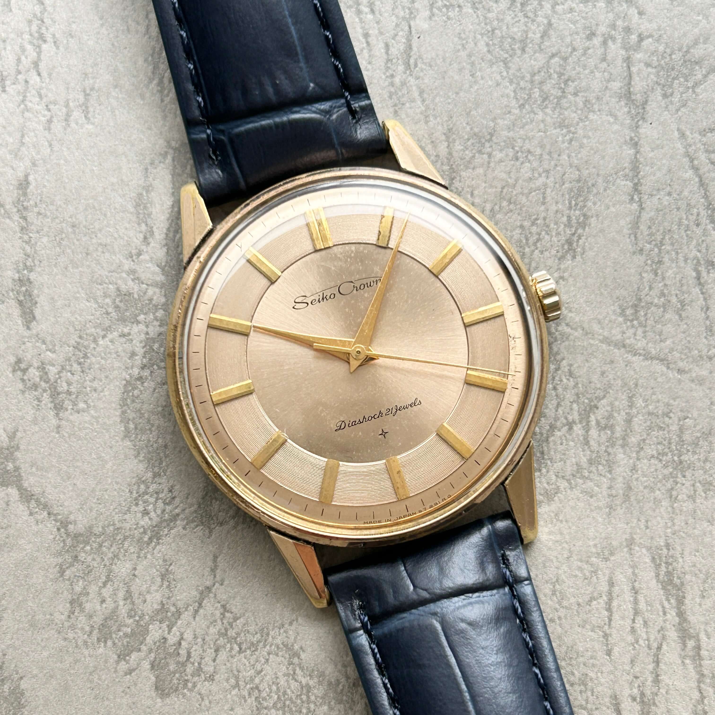 SEIKO】セイコークラウン EGP蛇の目ピンクゴールドカラー