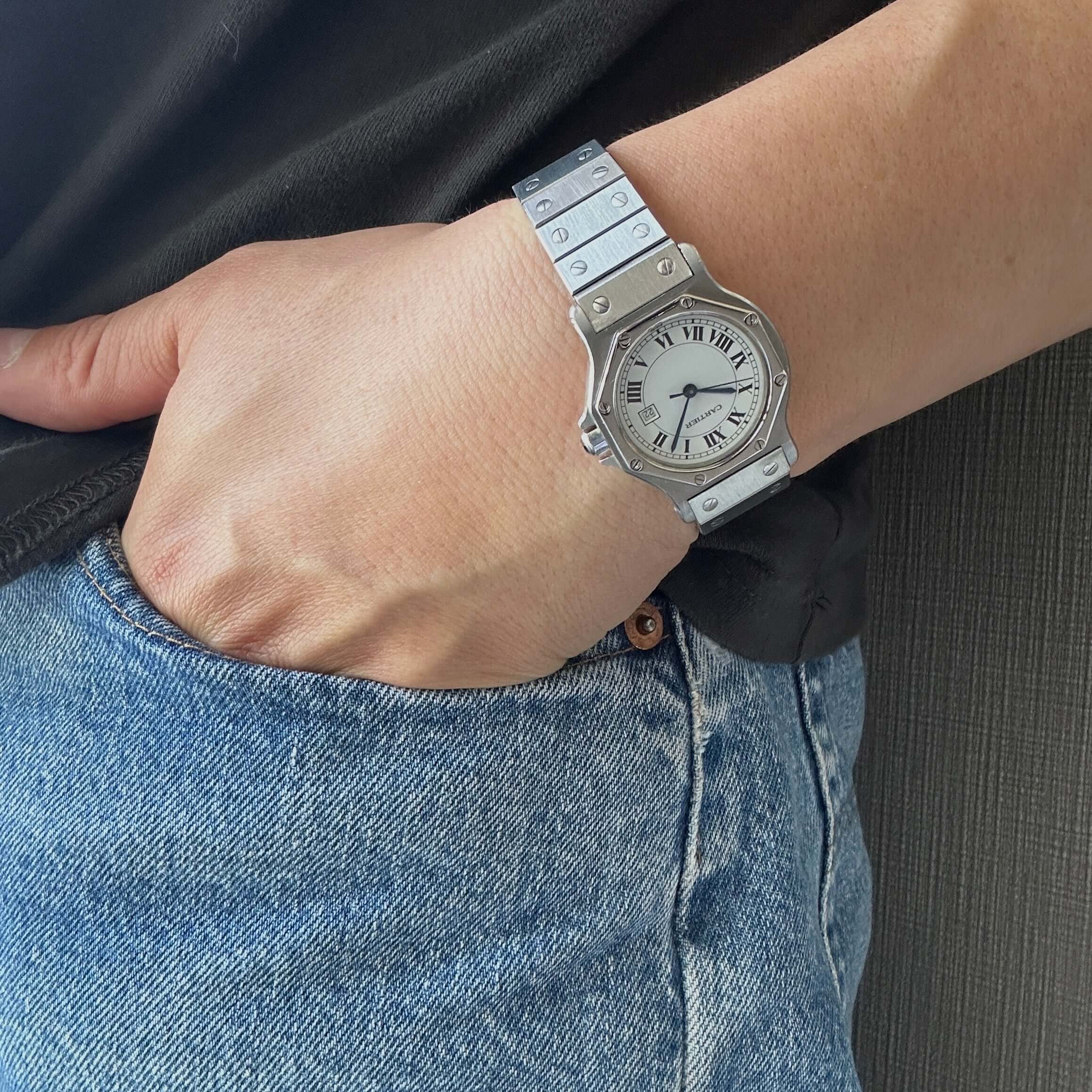 Cartier】カルティエサントスオクタゴン LMステンレス自動巻き