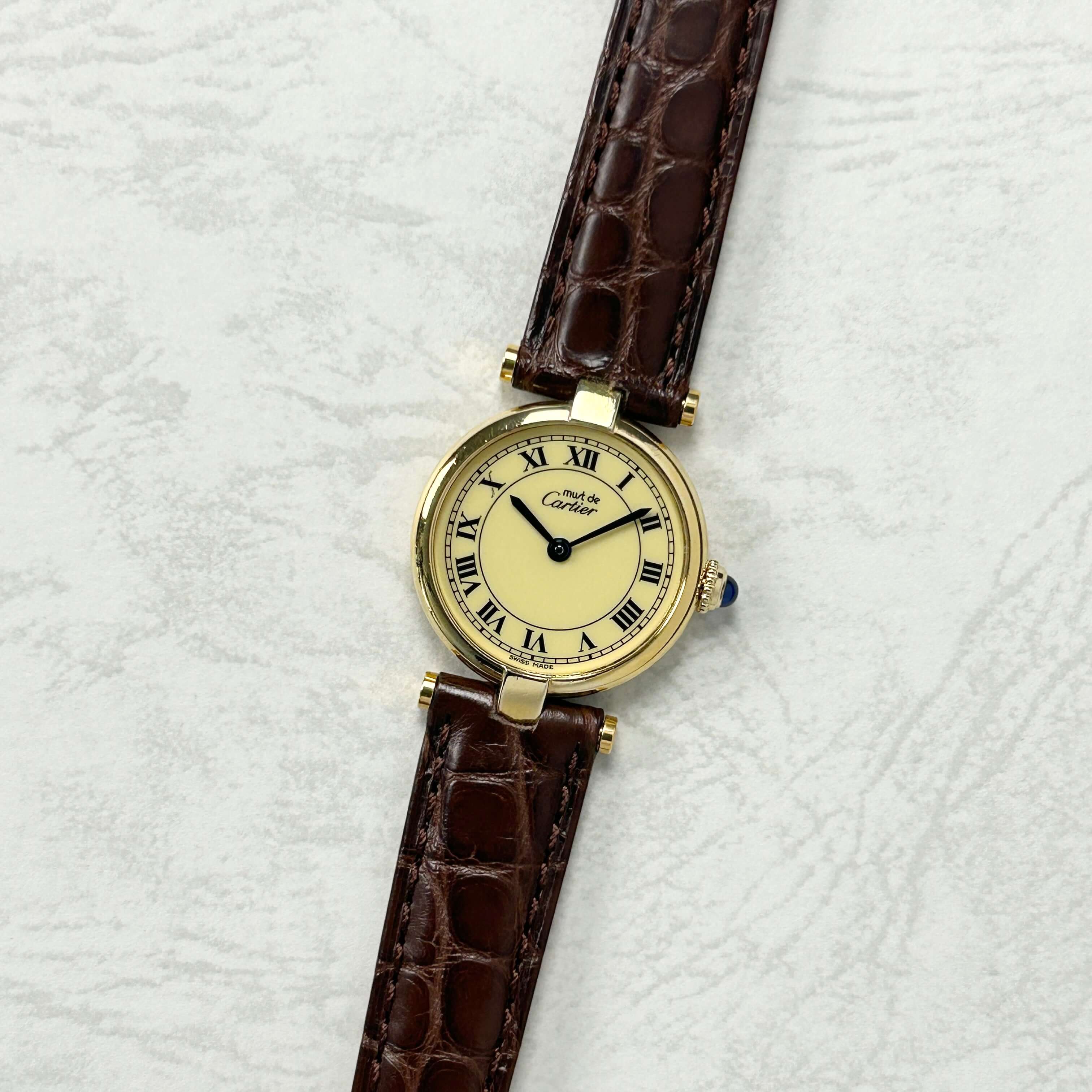 Cartier】カルティエマストヴァンドーム SMアイボリーローマ永久保証書付き