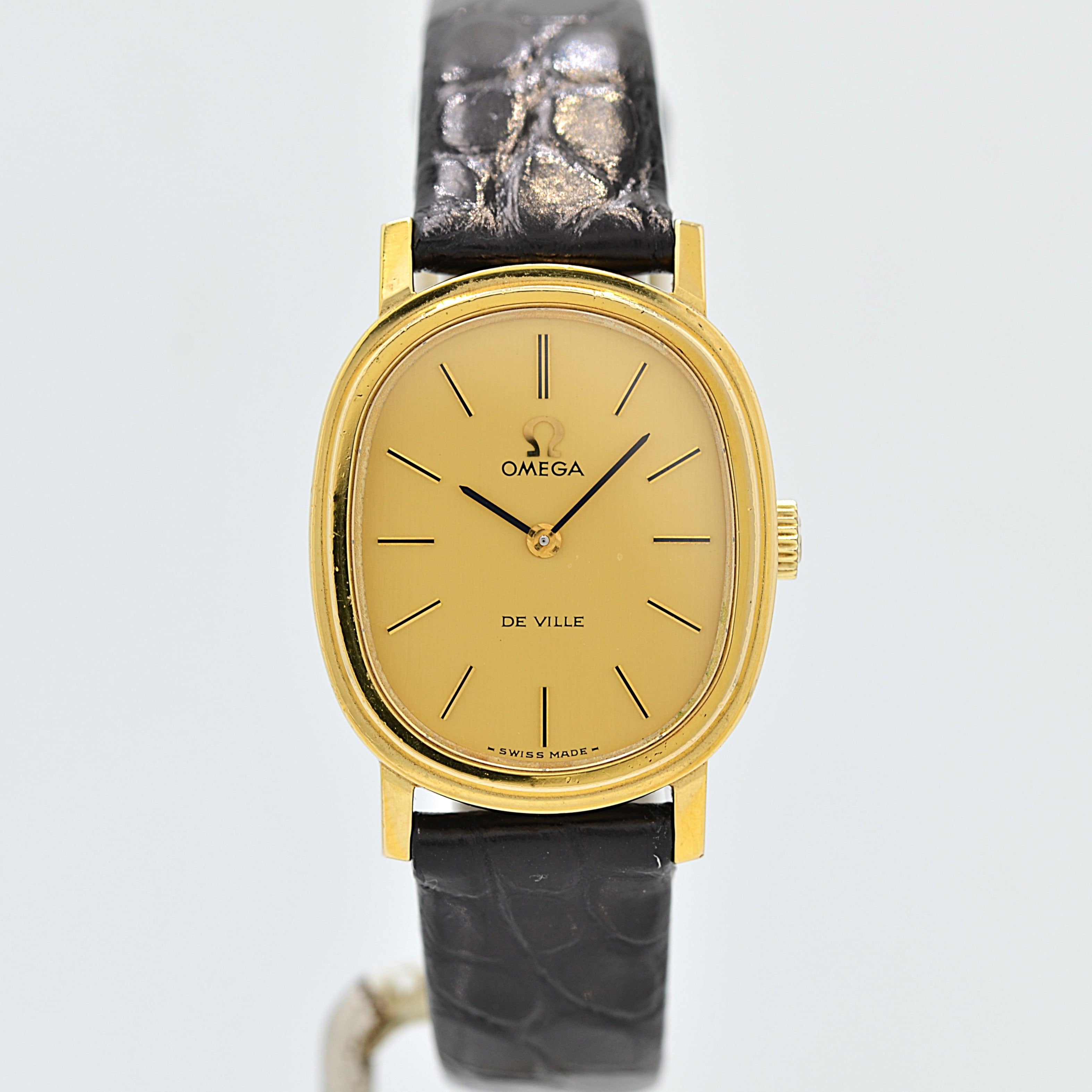 OMEGA】オメガ デヴィル GP オーバル Gold 純正尾錠付き