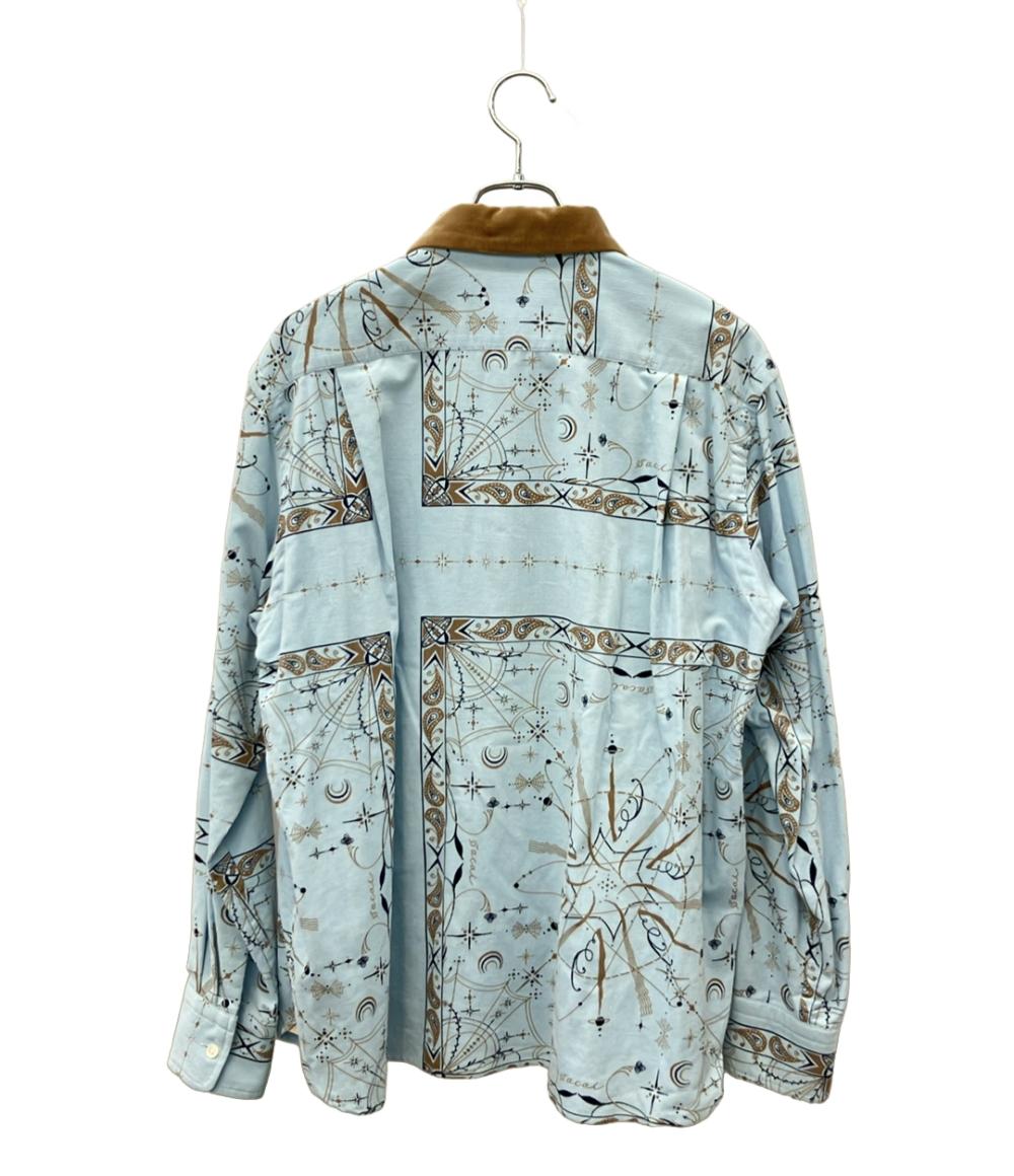 Sacai Dr Woo 長袖シャツ バンダナプリントコーデュロイシャツ メンズ
