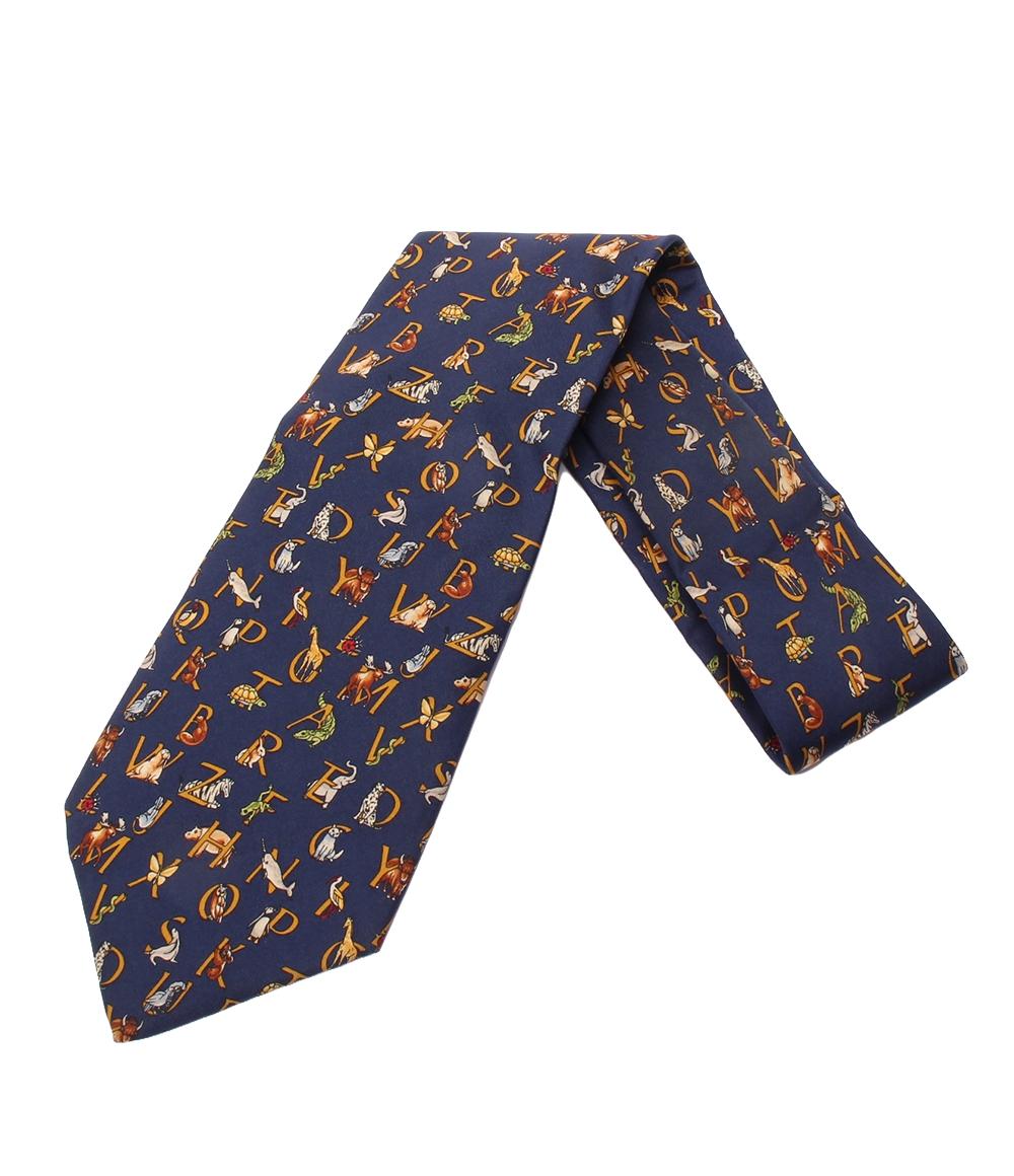 サルヴァトーレフェラガモ ネクタイ シルク100％ 動物柄 Salvatore