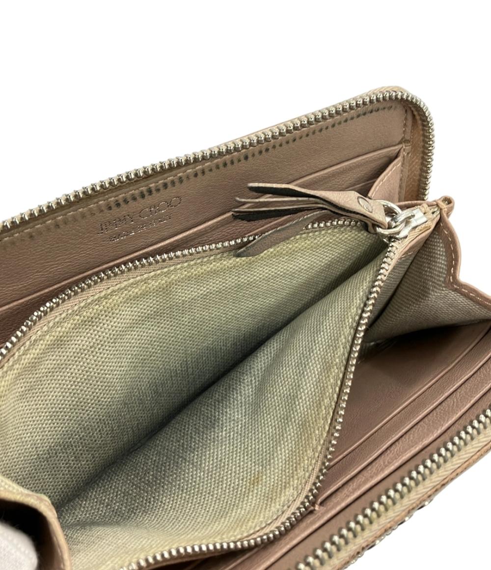 Jimmy Choo ラウンドファスナー長財布 レザー レディース ジミーチュウ