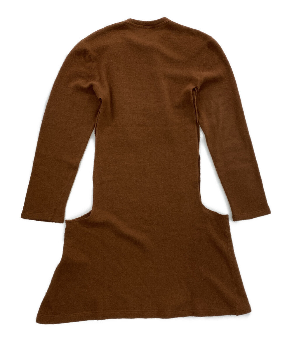 COMME des GARCONS HOMME PLUS ニット サイドスリット ブラウン 22aw