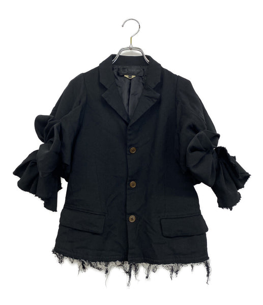 COMME des GARCONS COMME des GARCONS ポリ縮絨袖リボン切りっぱなし