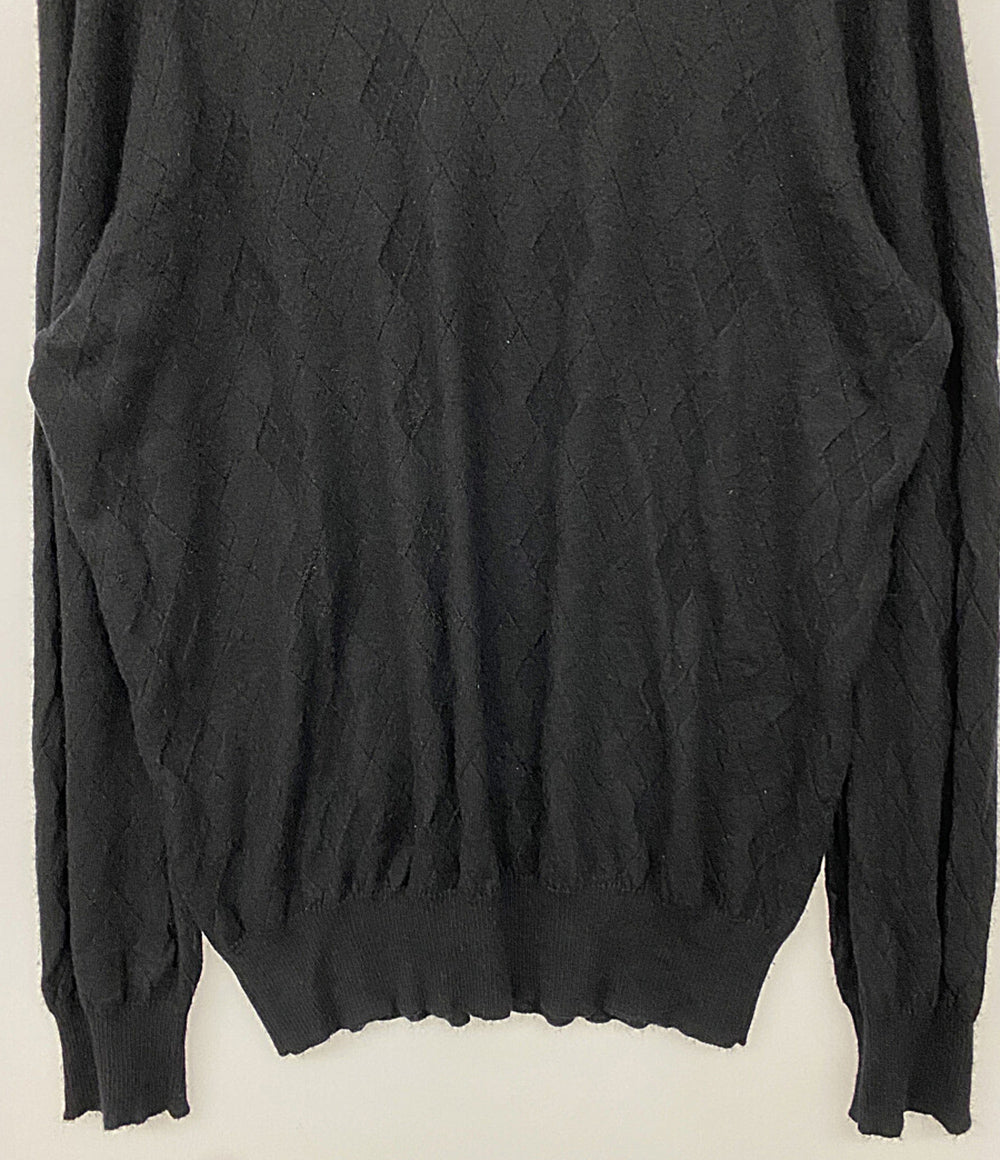 HERMES カシミヤ混アーガイルニット メンズ SIZE XXL エルメス