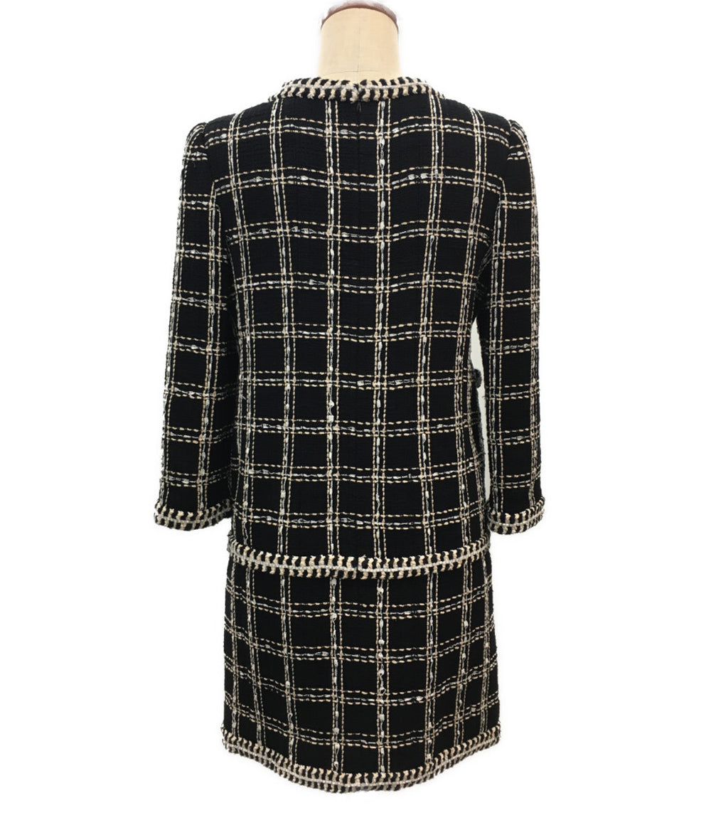 CHANEL 長袖ワンピース P73931V65545 ツイード レディース SIZE 34