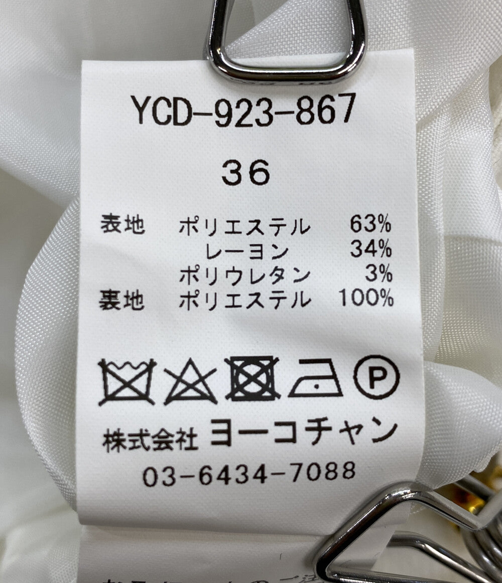 YOKO CHAN 七分袖ワンピース YCD-923-867 パール レディース SIZE 36
