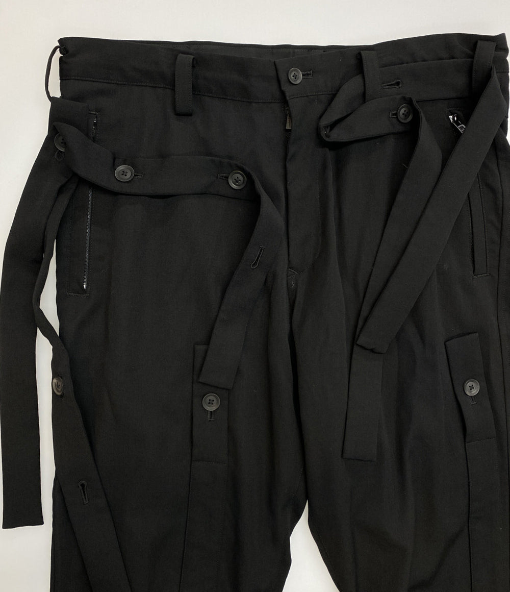YOHJI YAMAMOTO POUR HOMME テープアレンジウールギャバジンパンツ