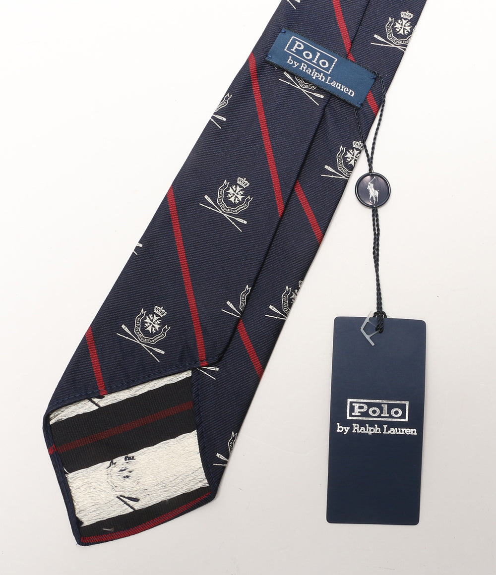 美品 POLO RALPH LAUREN ネクタイ ストライプド シルク レップ クラブ