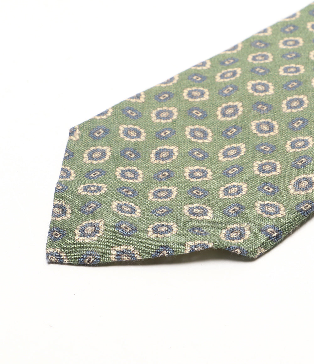 美品 POLO RALPH LAUREN ネクタイ シルク 総柄 グリーン メンズ ポロ