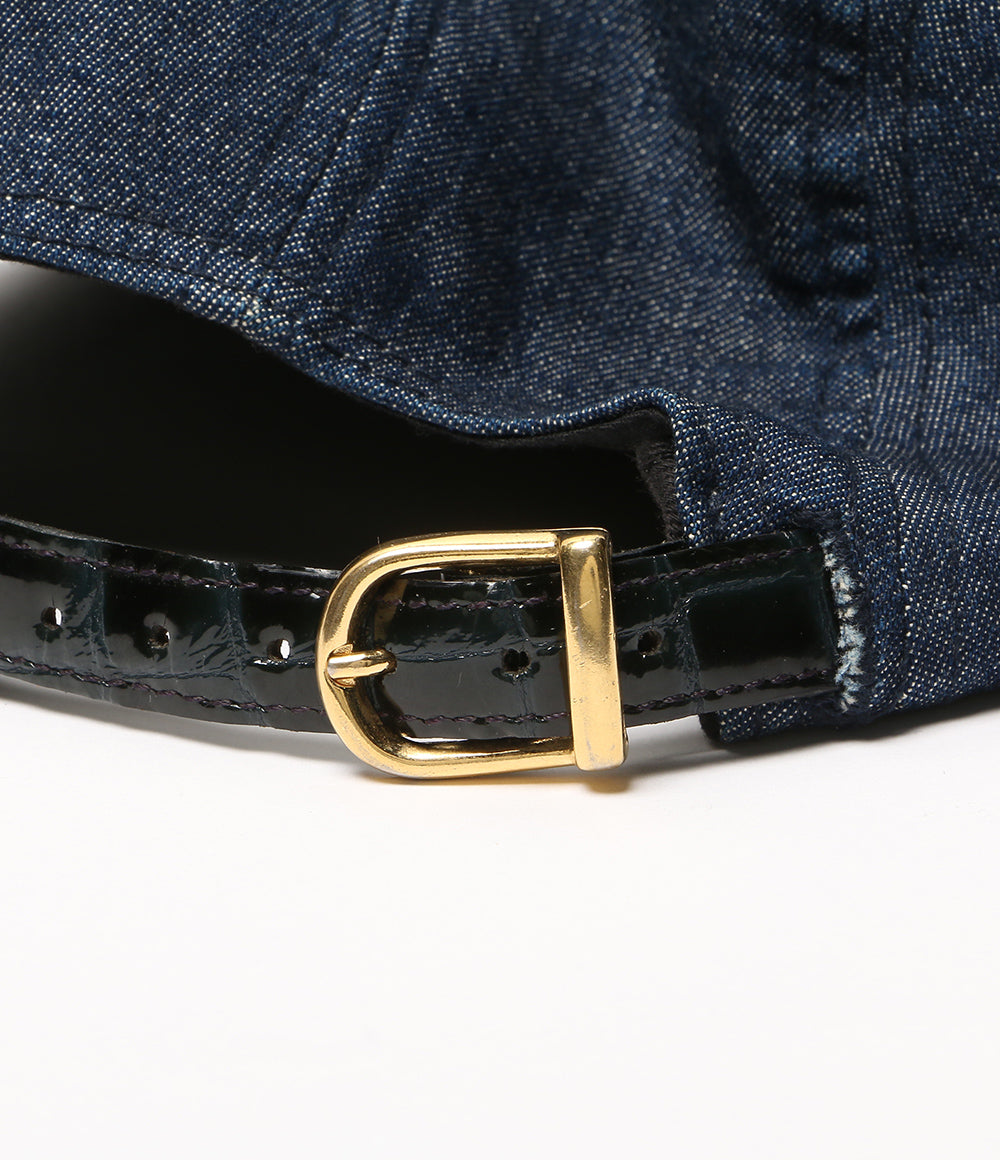 Supreme キャップ Croc Strap Camp Cap インディゴ アイレット メンズ