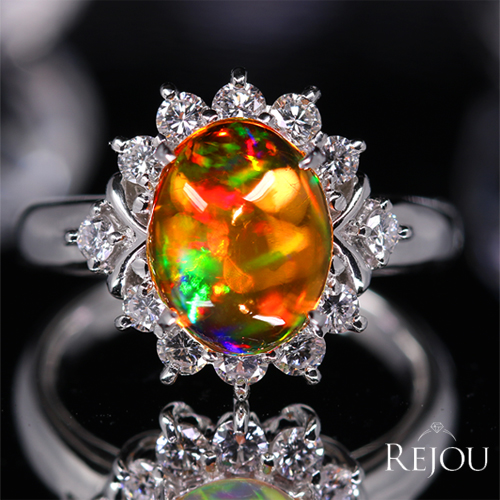 第325回抽選販売＞メキシコ産ファイアオパール 2.3ct ダイヤモンド 0.5