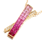 ルビー&ピンクサファイア 1ct ダイヤモンド ミステリーセッティング