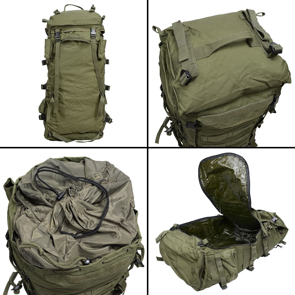 オーストリア軍放出品 バックパック 大型 70L 雨蓋着脱可能 ナイロン製