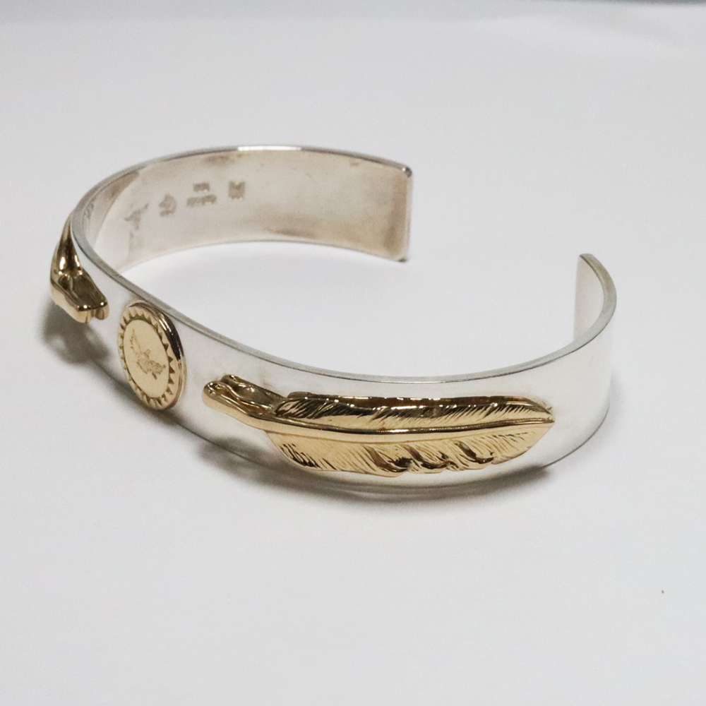 TADY&KING[ORDER ITEM]平打ちバングルK18イーグル&ダブルK18Sフェザー