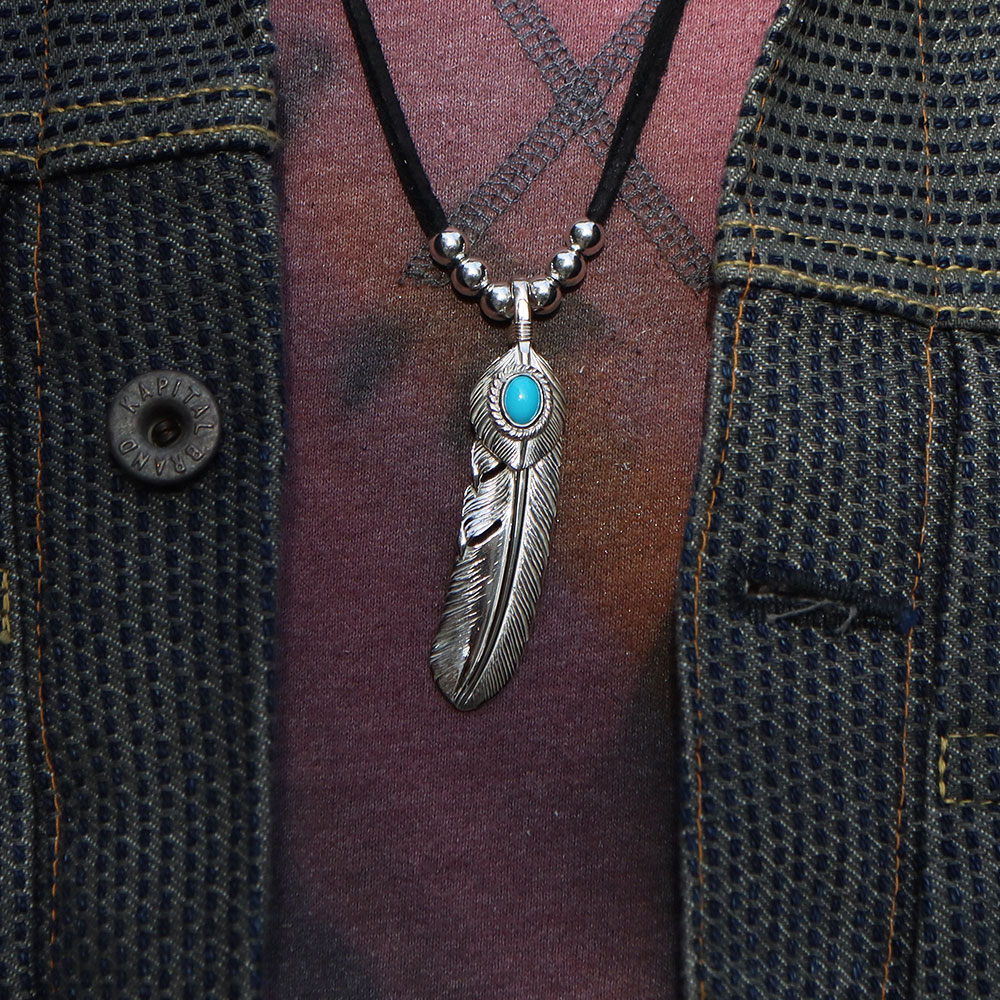 TADY&KING特大ハートSVフェザー銀縄ターコイズ ALL ITEM TADY＆KING