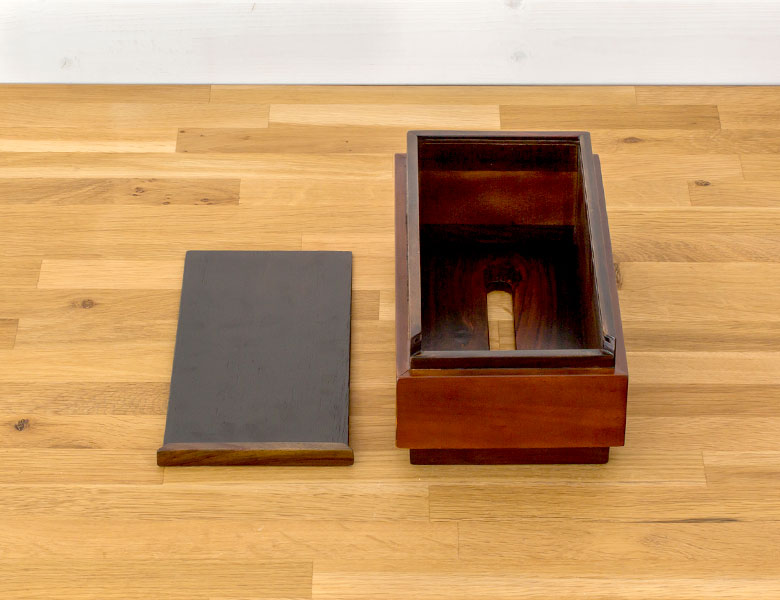 ローズウッドとマホガニーのティッシュケースカバー[11296]【生活雑貨