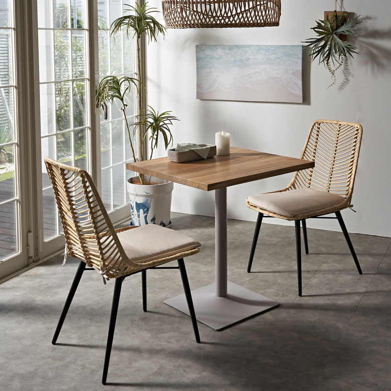 ラタンチェア チェア チェアー 2脚セット ラタン 籐 取り外し