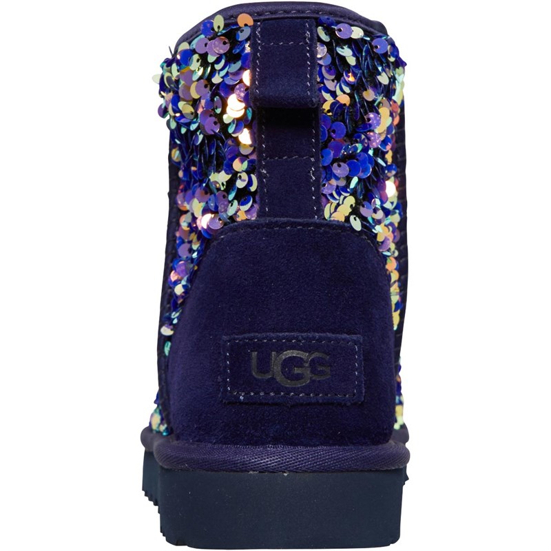 UGG Damen ® Classic Mini Stellar Sequin Stiefeletten Dunkellila