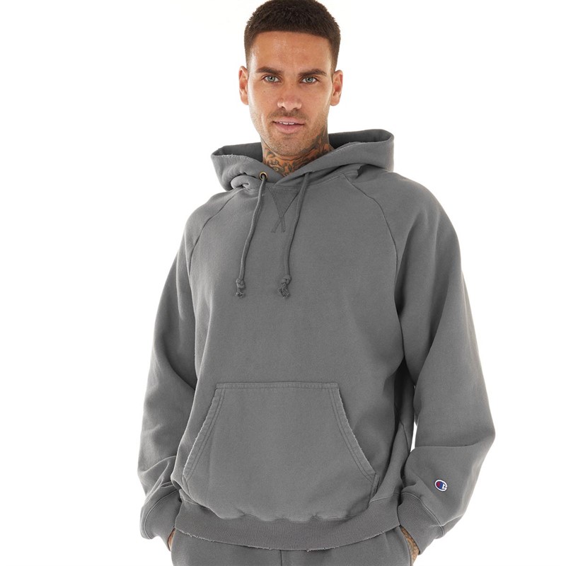 Buy Champion Mens Reverse Weave Hoodie Grey