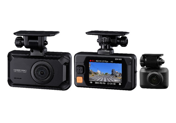 ソニーセンサー採用で夜間も高鮮明に、コムテックが2カメラドラレコ