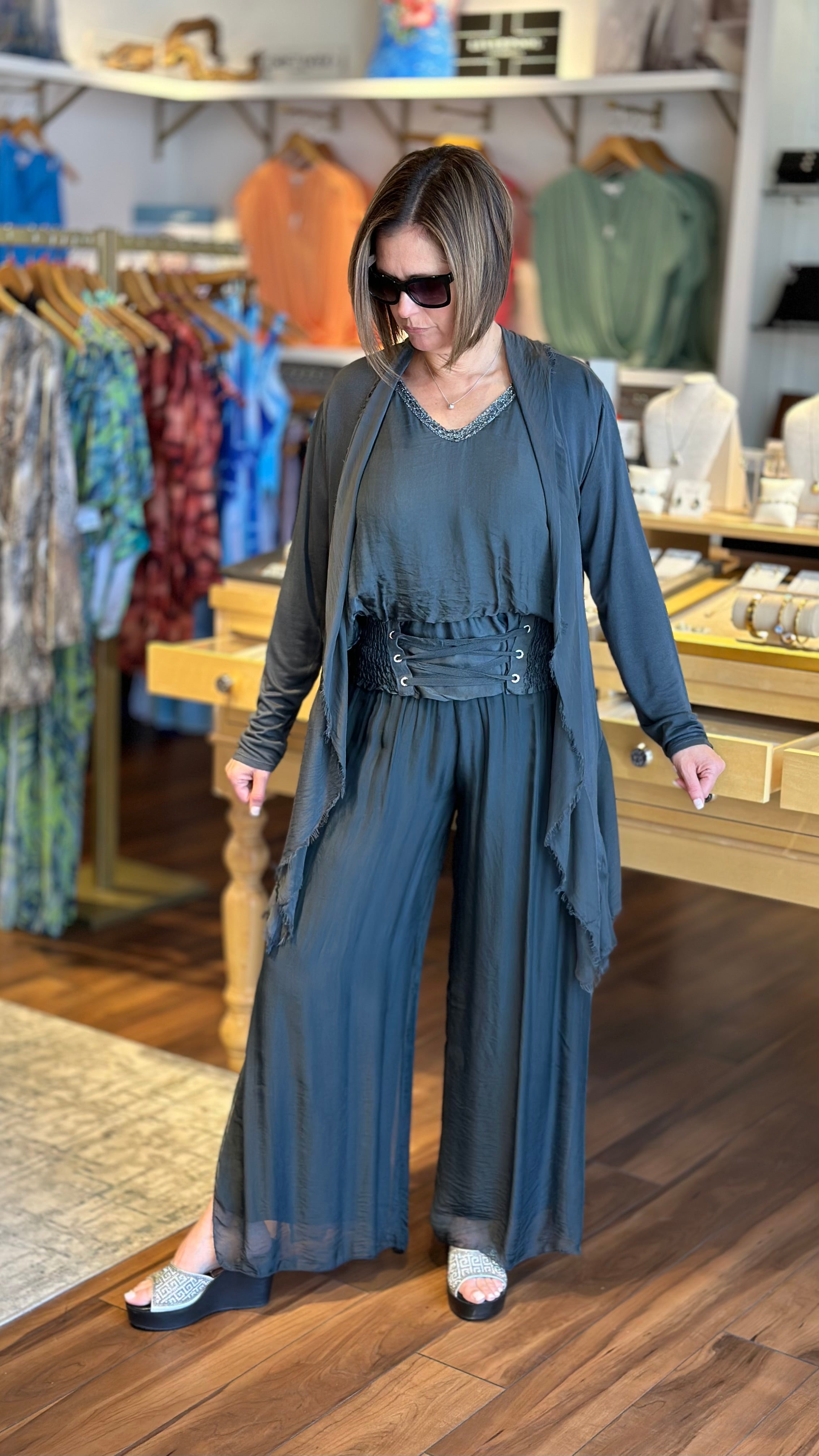 ohotoro Silk Valley Set Cardigan N Natori - Aura Solid Cardigan