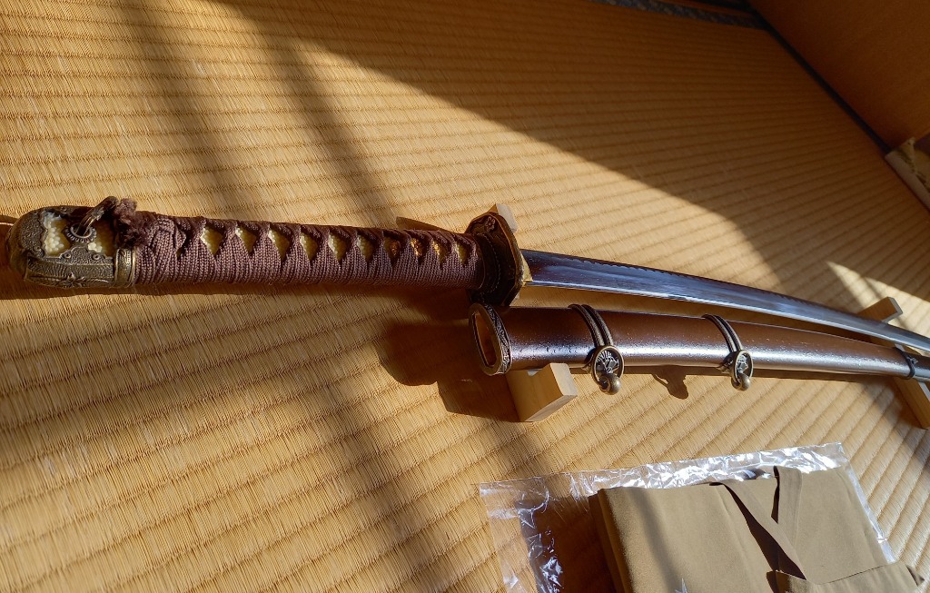 ☆尾形刀剣 軍刀 大日本帝国 陸軍 大刀 村田刀 軍茶柄 軍茶木鞘 GN-13