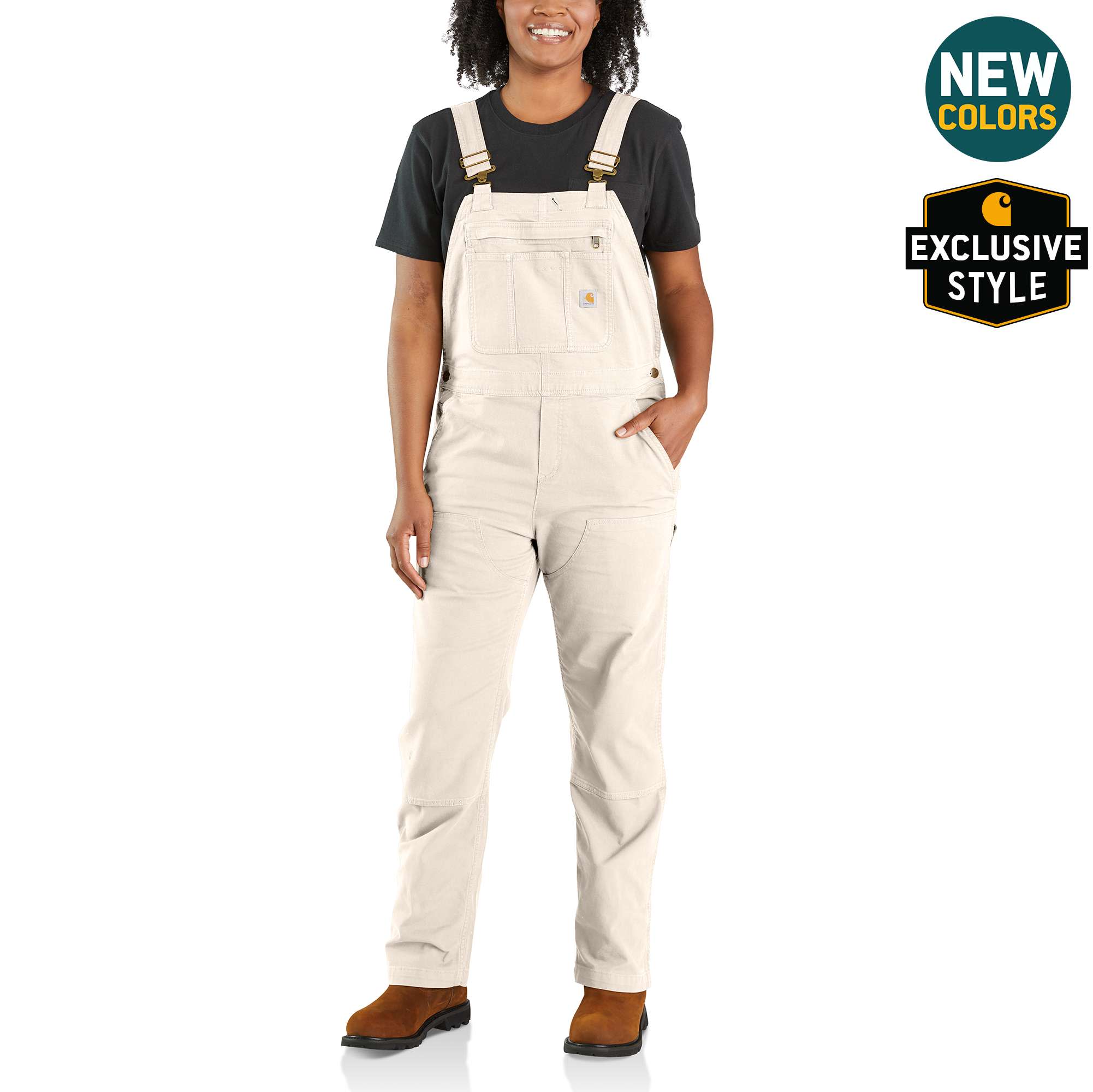 Women's Rugged Flex® Loose Fit Canvas Bib Overall | Carhartt Reworked