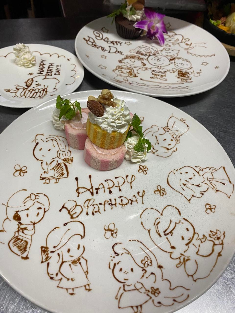 サプライズ#インスタ映え》デザート付イラストプレートの単品オーダー