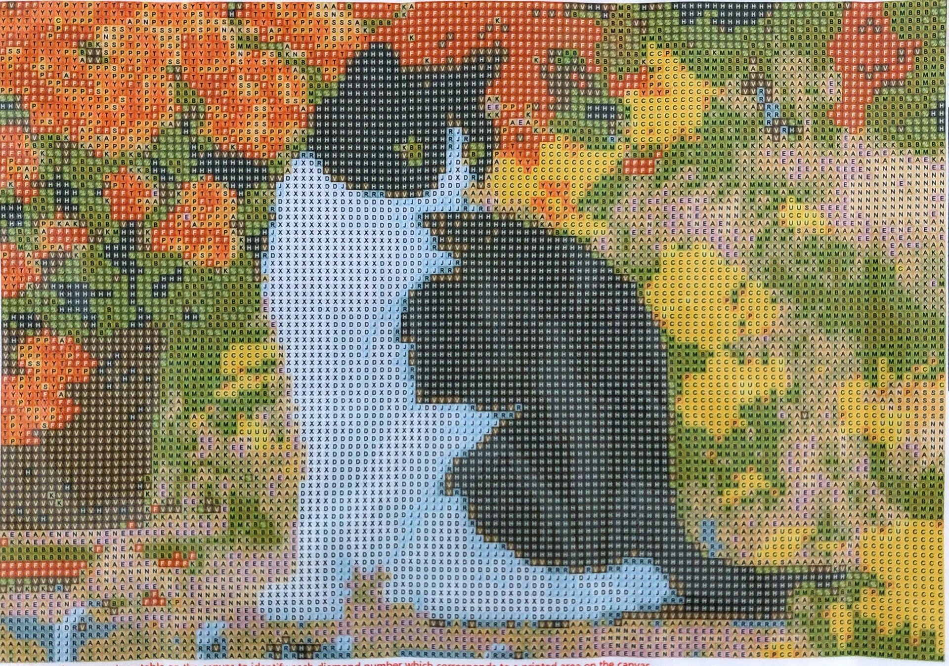 RDIRA3-026『花園でくつろぐ猫』 ダイヤモンドアート【RICHSTON