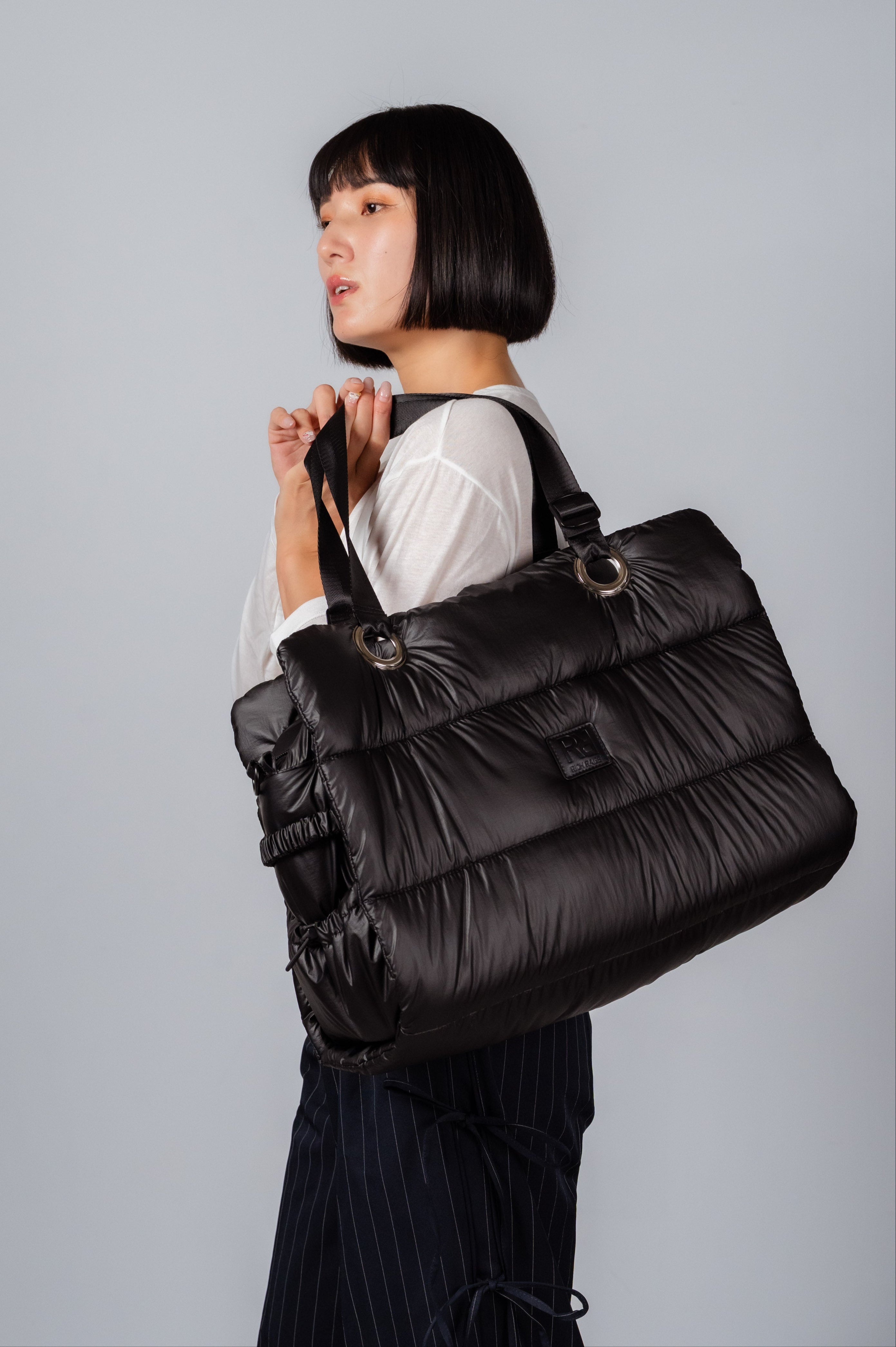 再入荷]Large quilting bag / Rich Black – RICH RAISE