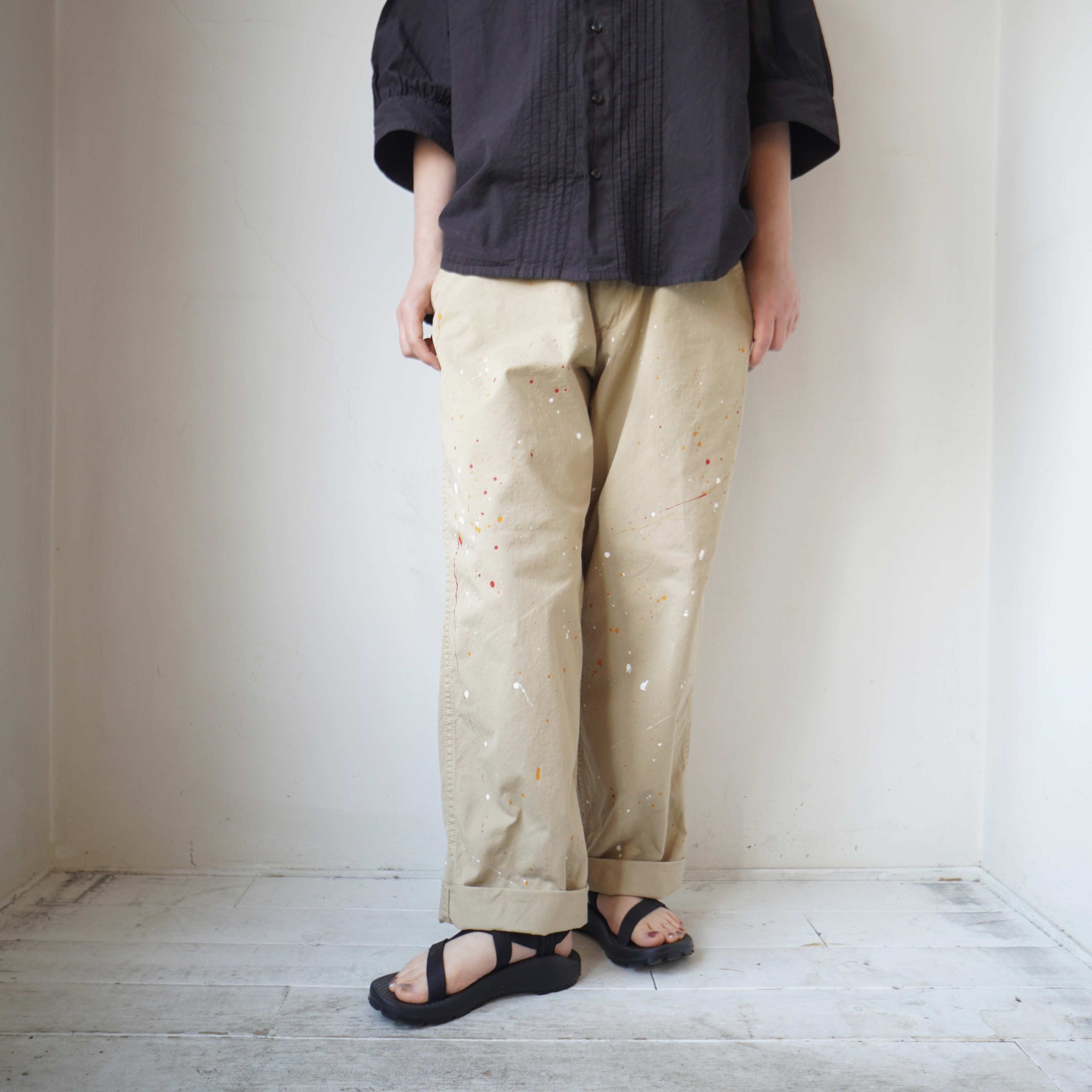 MASTER&CO(マスターアンドコー) CHINO PANT WITH PAINT(ベージュ