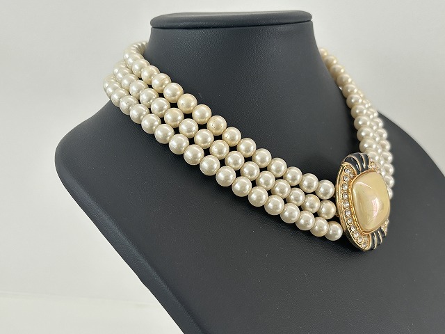 パール ラインストーン ネックレス USA ヴィンテージ